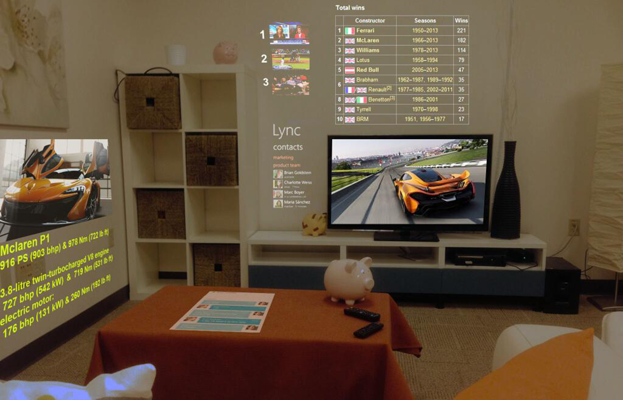 surroundweb displays web pages in your living room projection microsoft projection